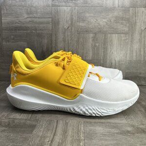 Under Armour Flow FUTR X Men's size 17 Yellow White Basketball Shoes 3024968-700